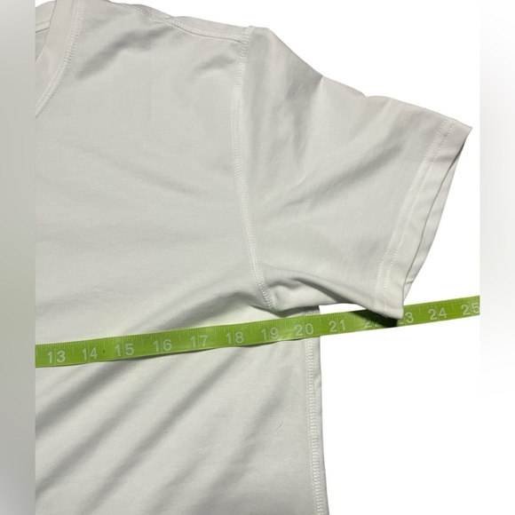 Bylt Drop Cut Short Sleeve V-Neck Tee White Medium - Picture 5 of 5